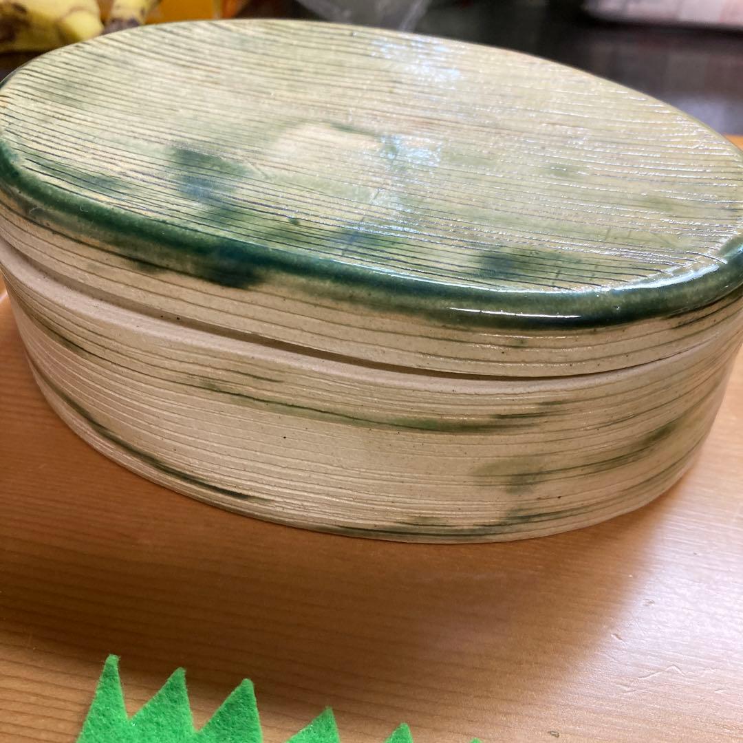 陶器製　アートなお弁当箱　おにぎり　副菜おかず　箸セット