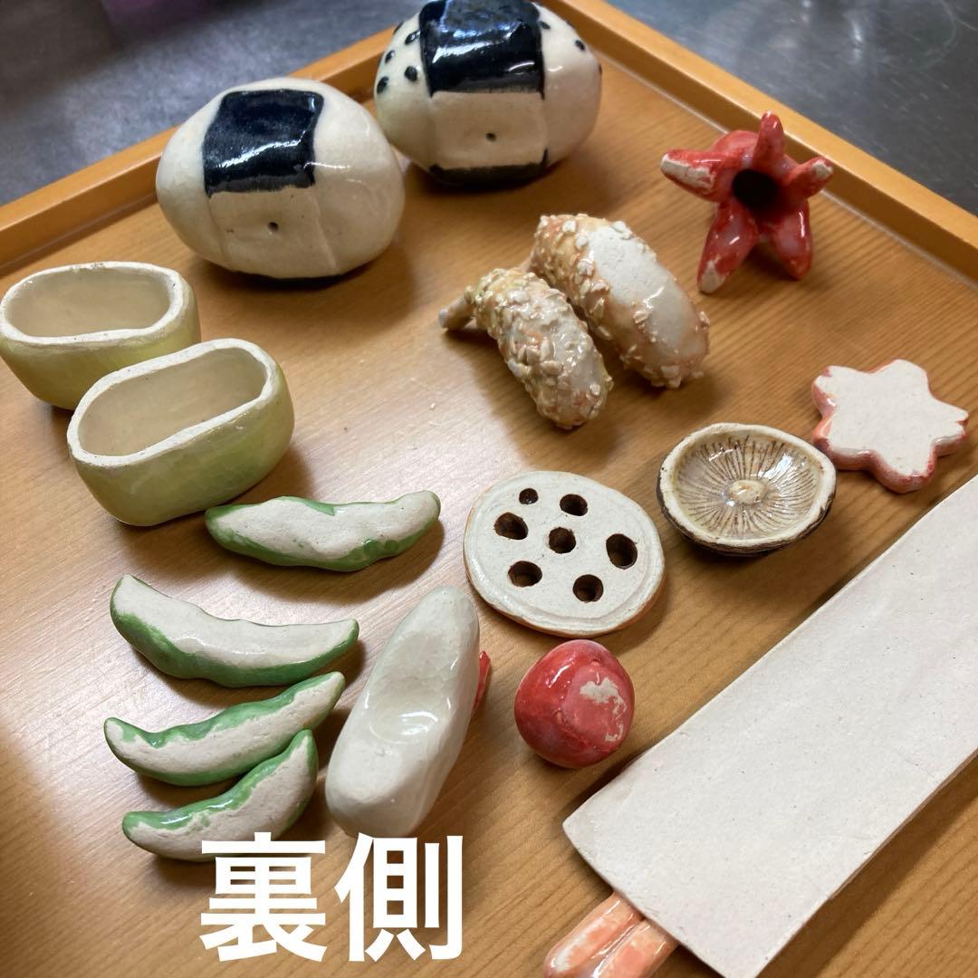 陶器製　アートなお弁当箱　おにぎり　副菜おかず　箸セット