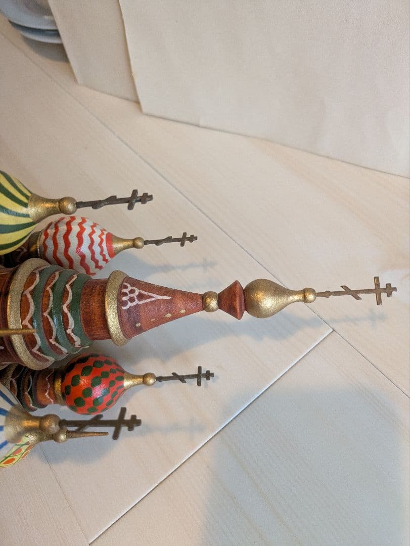 s*a様 ロシア雑貨　聖ワシリイ大聖堂　木製オーナメント　インテリア雑貨　置物