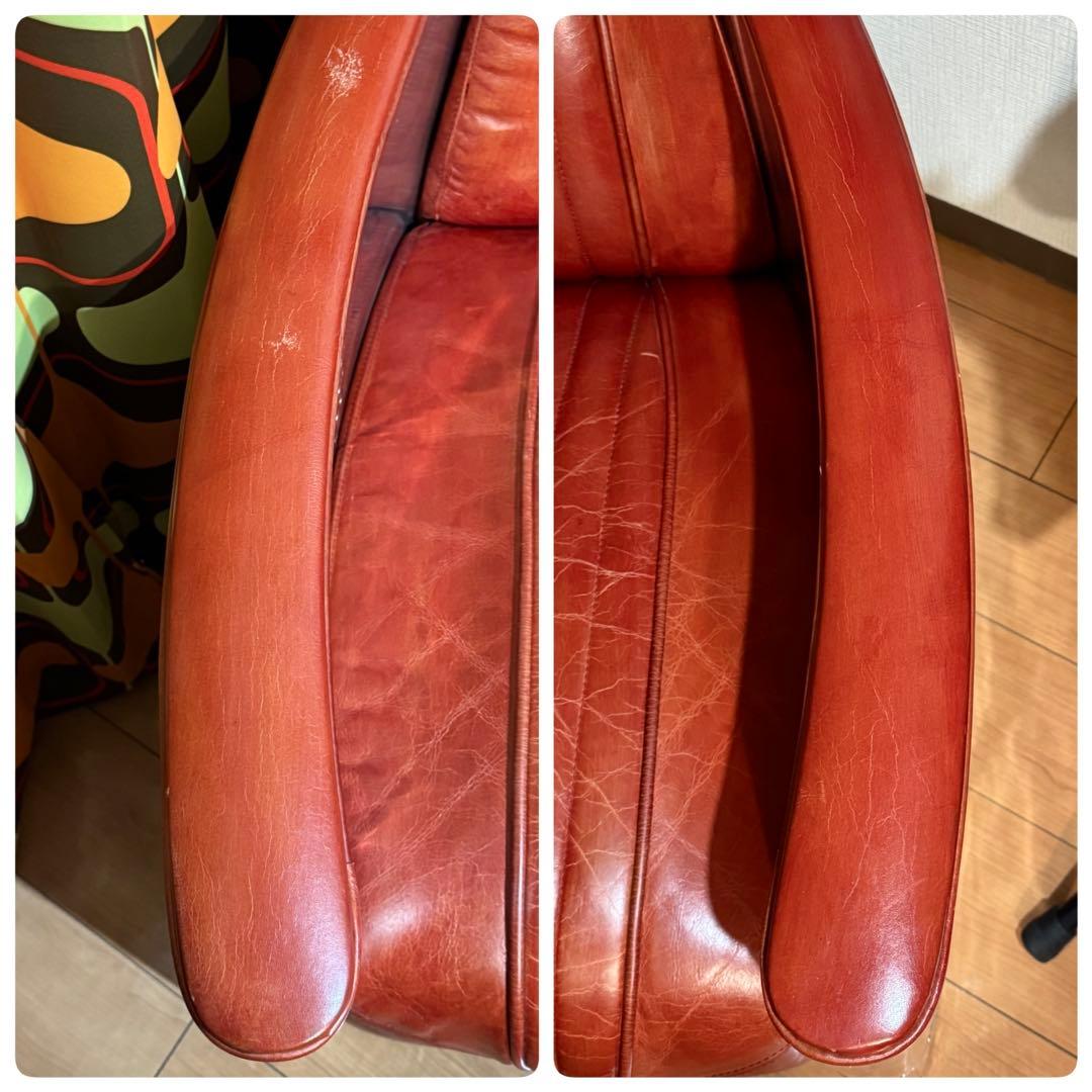 AXIS Aviator 1人掛けレザーソファ レッド 赤 高級家具