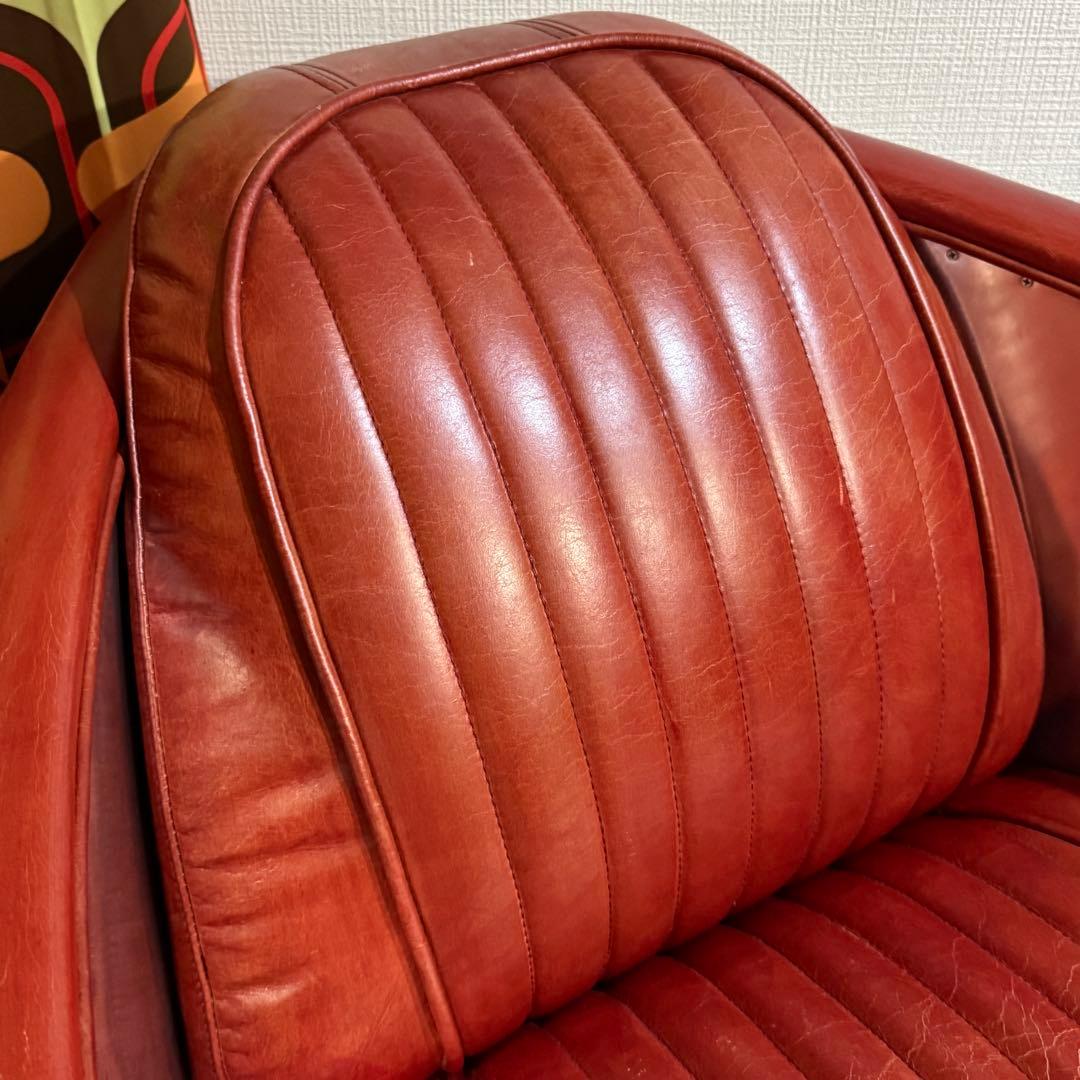 AXIS Aviator 1人掛けレザーソファ レッド 赤 高級家具