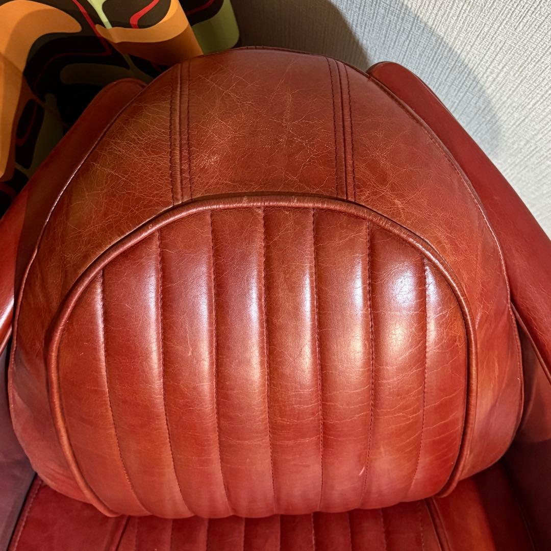 AXIS Aviator 1人掛けレザーソファ レッド 赤 高級家具
