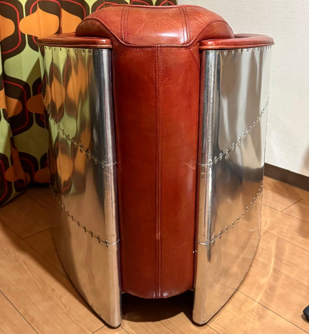 AXIS Aviator 1人掛けレザーソファ レッド 赤 高級家具