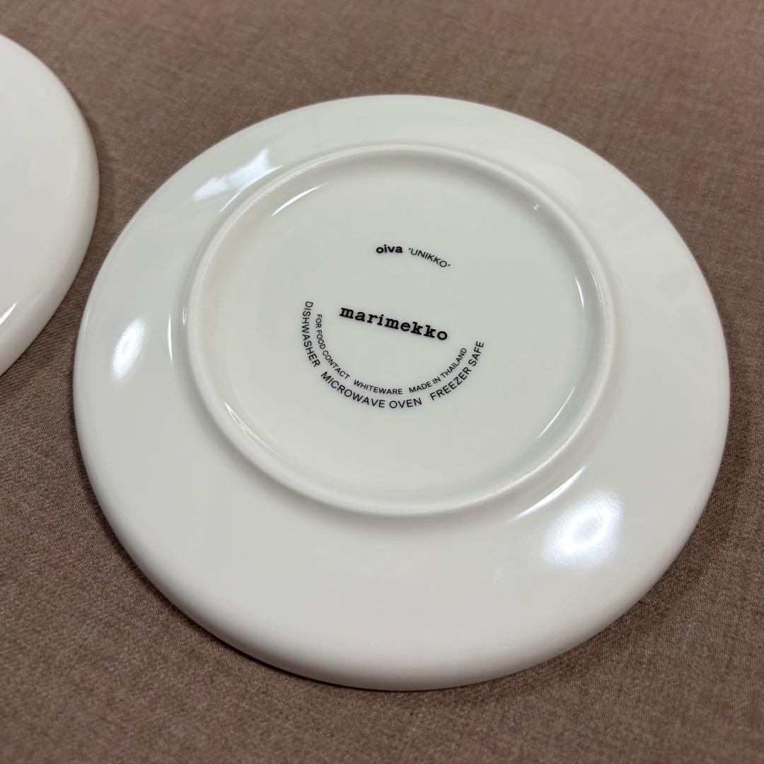 マリメッコ【marimekko】ウニッコ柄 プレート 13.5cm 2枚セット