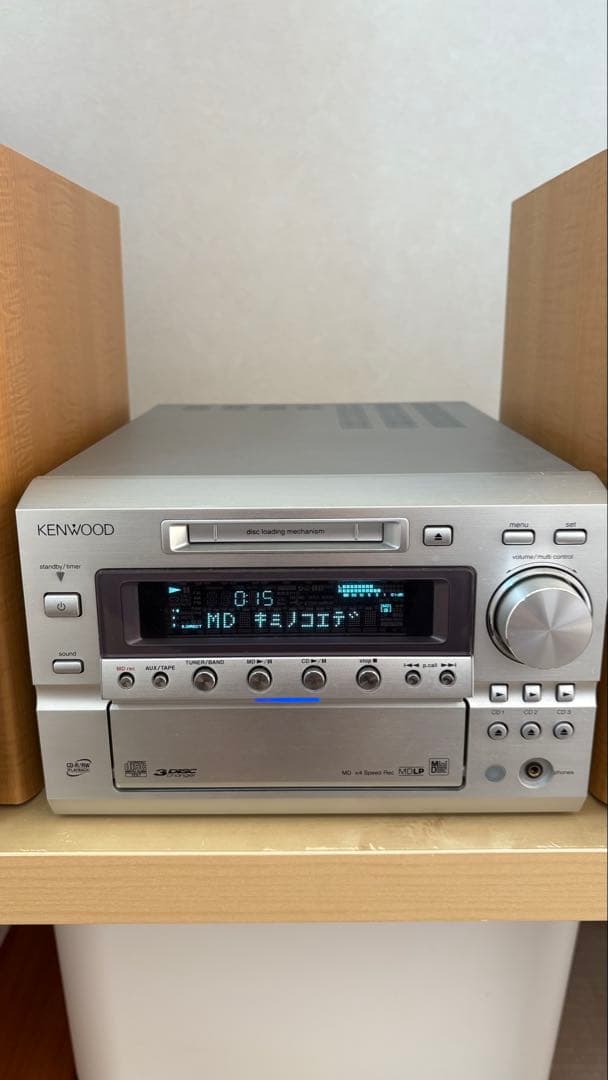 KENWOOD MDコンポ　CD/MD再生　MD録音動作確認済　CD3枚装填可能
