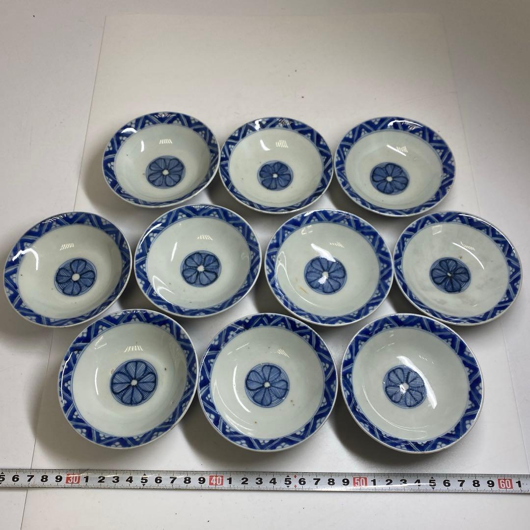 古伊万里　染付蓋茶碗　トヒチル　W11.5cm/10cm 東N7-1026☆2F