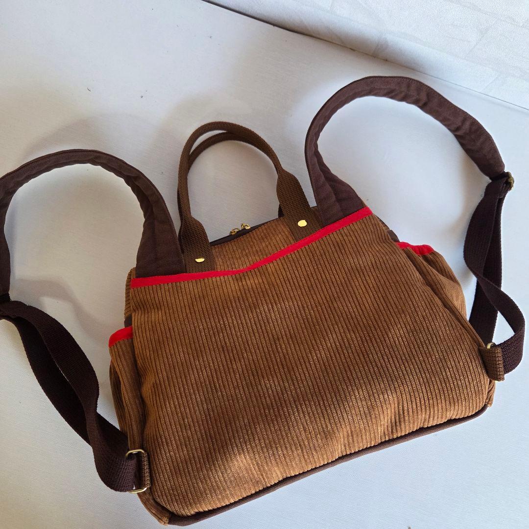 えり　ボストン型リュック(M)　コーディロイ　ハンドメイド