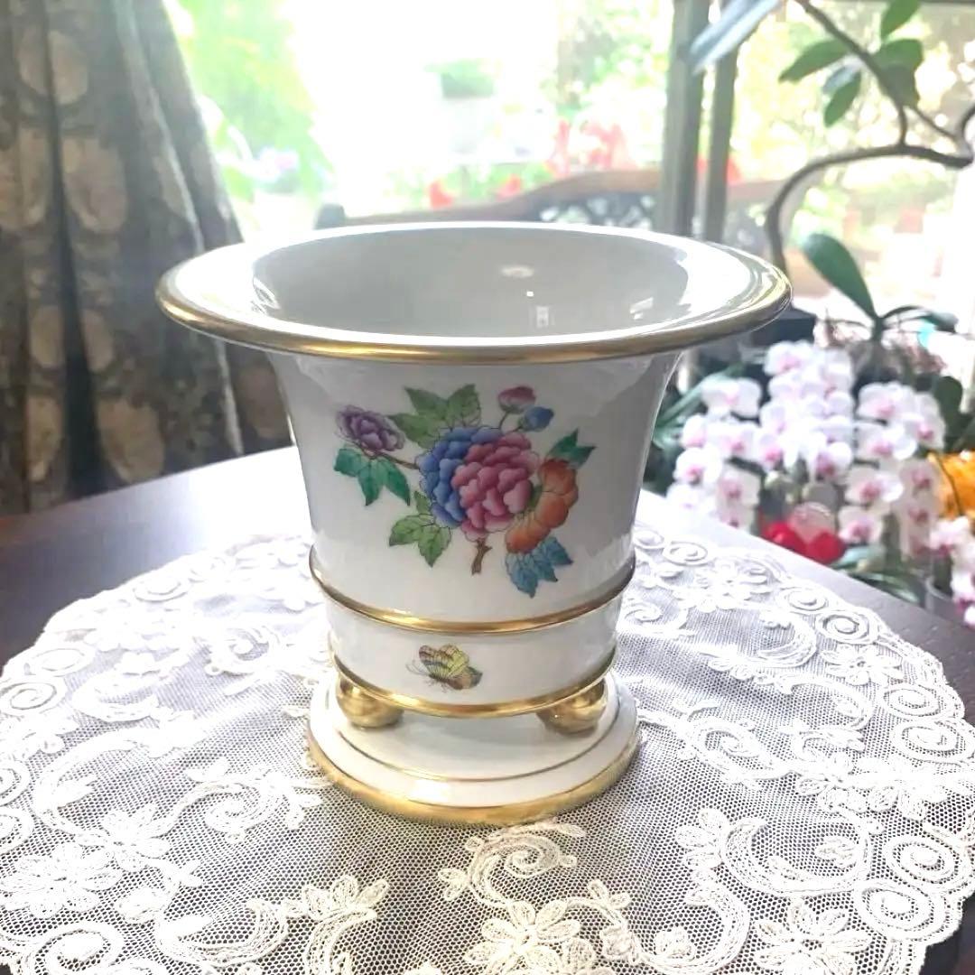 再お値下げ☆Herend ヘレンド ヴィクトリア アンピールフラワーベース 花瓶