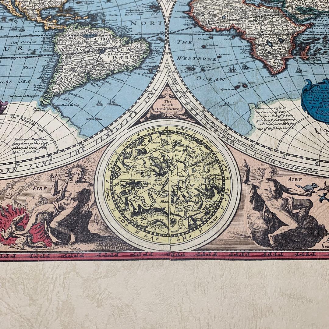 帆船時代古地図(D) 新精密世界地図