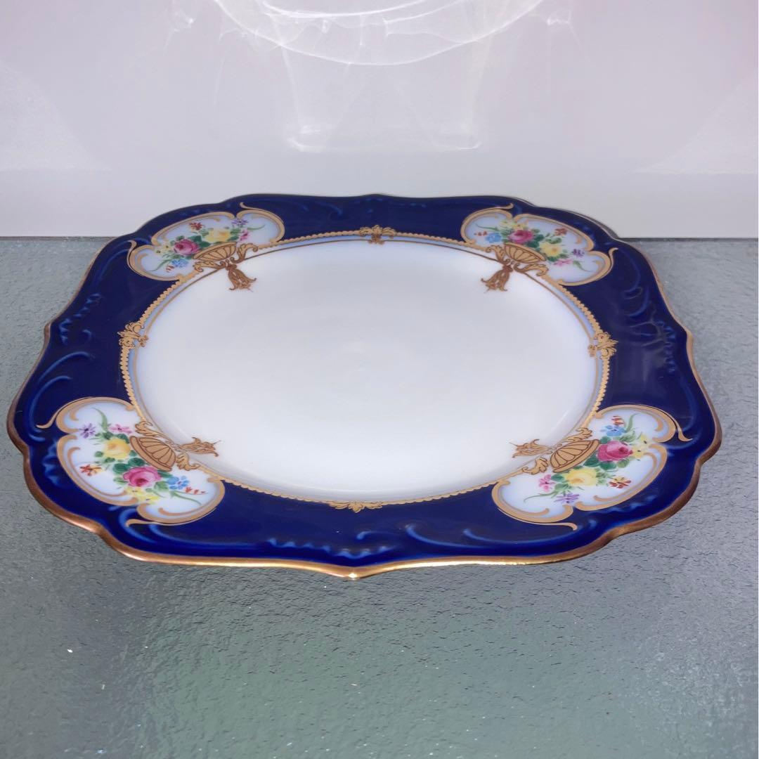 大倉陶園　エンプレスローズ プレート　6枚セット　瑠璃