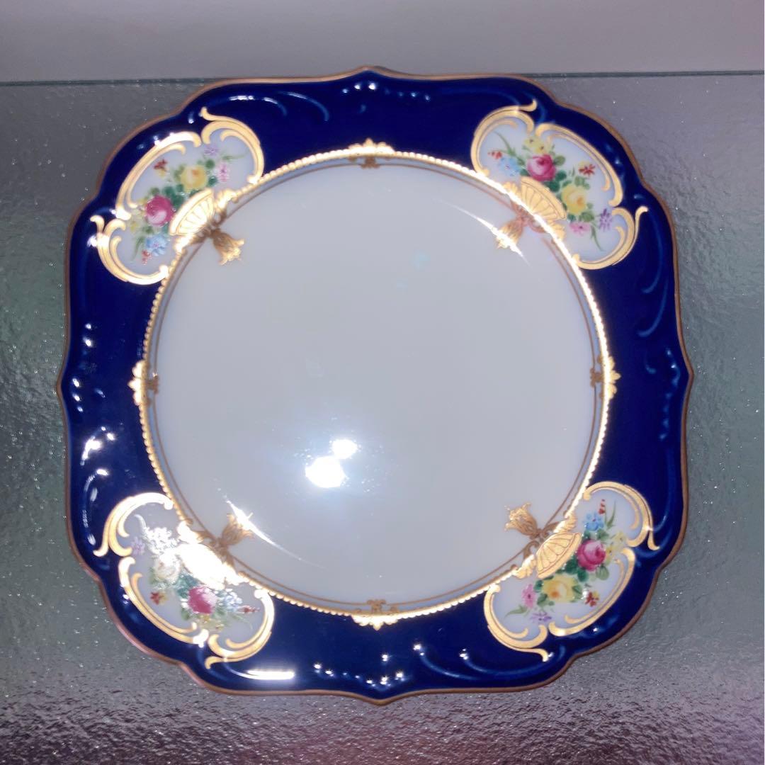 大倉陶園　エンプレスローズ プレート　6枚セット　瑠璃