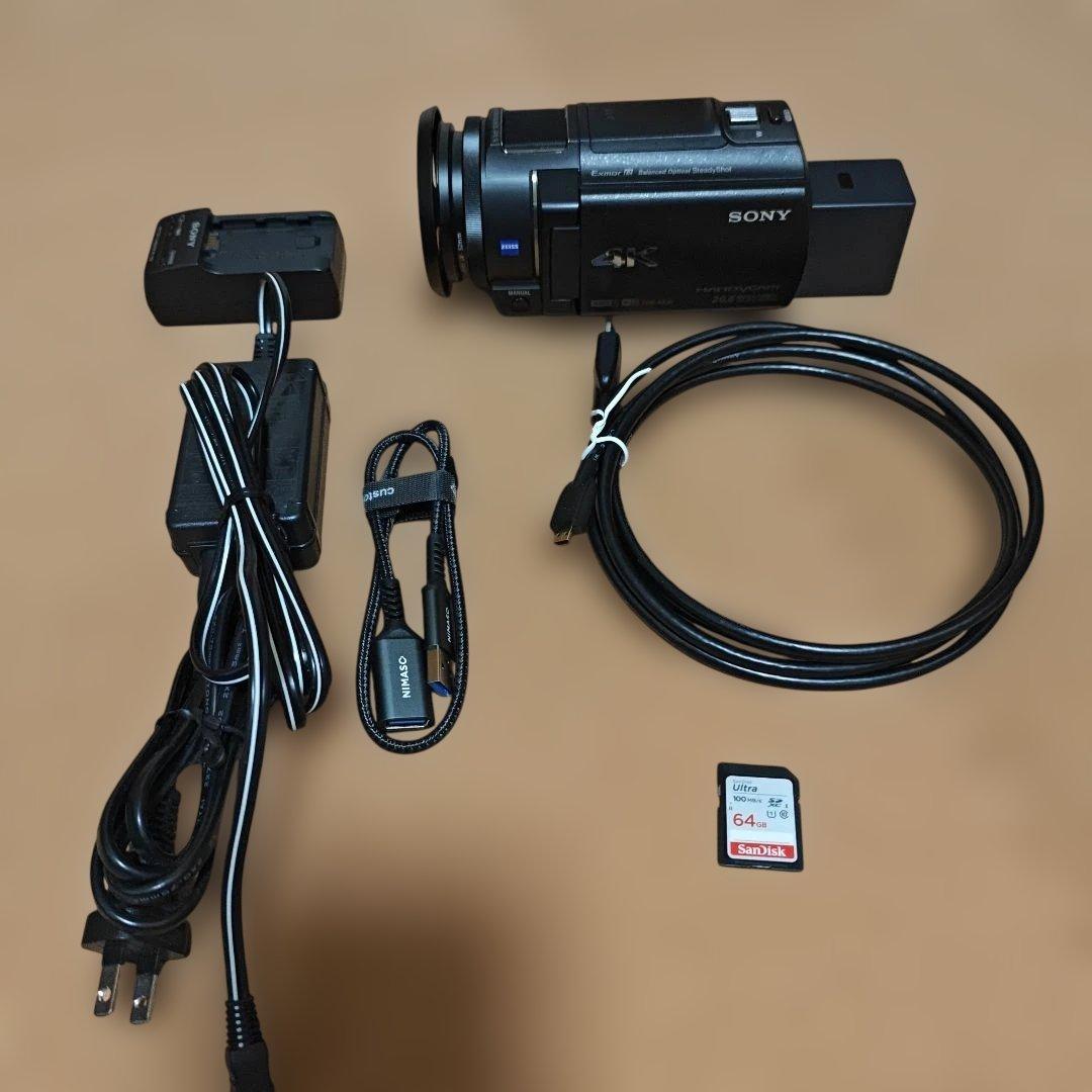 SONY 4K ビデオカメラ 本体、付属品　動作確認済み。期間限定値下げ！