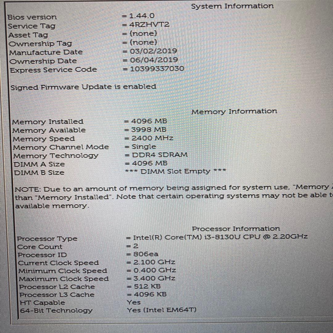 DELL Latitude7390 Core i3 8世代 4GBメモリ