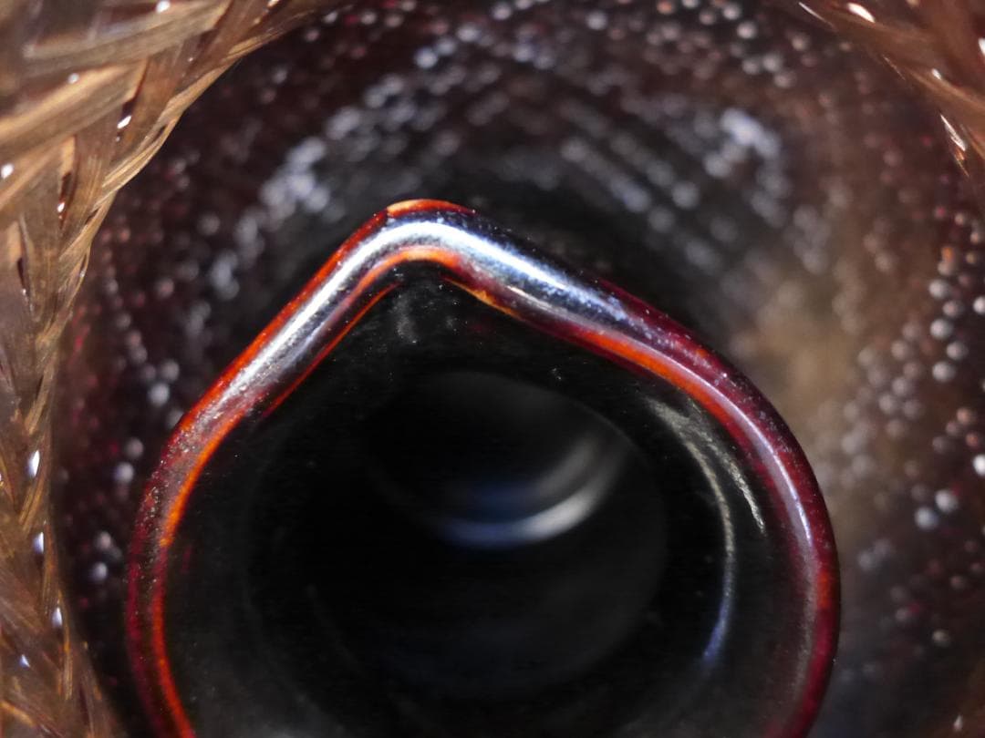 時代物　明治大正期頃　陶磁器花瓶入り　華籠　趣がある竹細工　華道　骨董