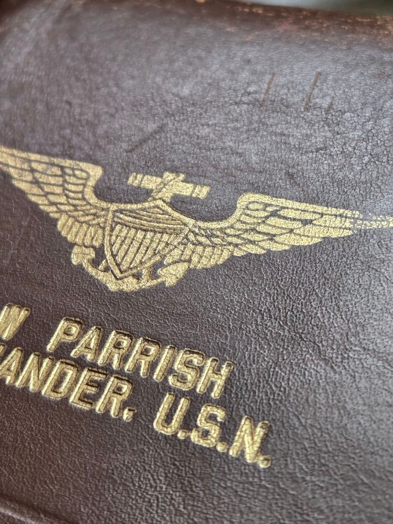 第二次大戦頃　実物　U.S.N. パイロット(中佐)革製ブリーフケース