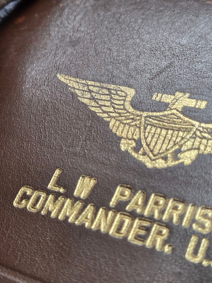 第二次大戦頃　実物　U.S.N. パイロット(中佐)革製ブリーフケース