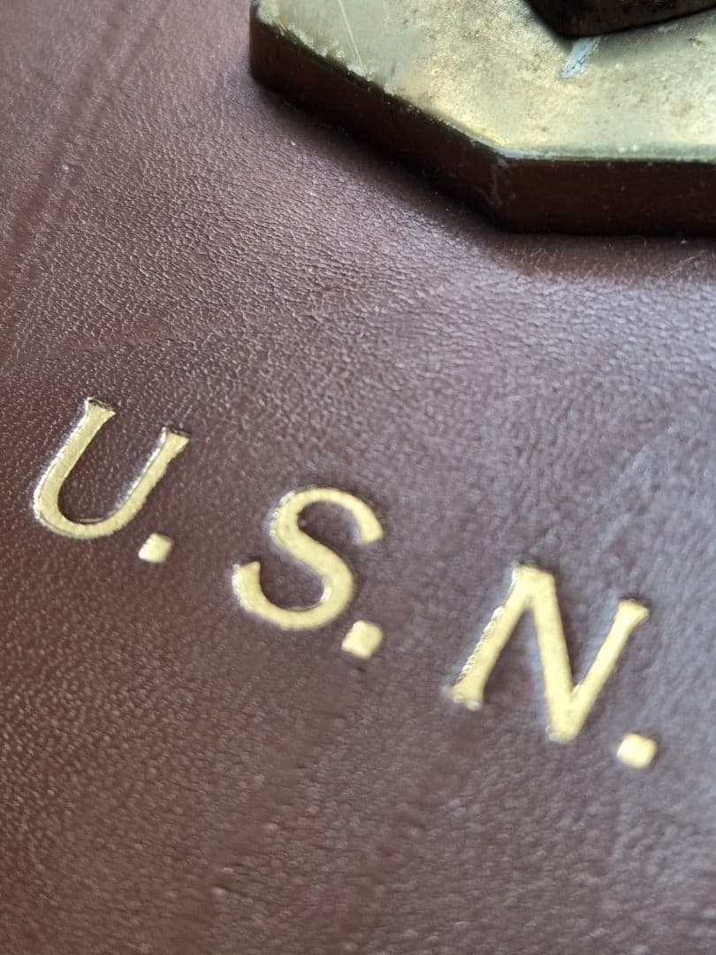 第二次大戦頃　実物　U.S.N. パイロット(中佐)革製ブリーフケース