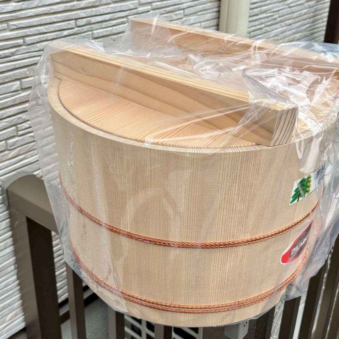 【新品】吉野白杉 木製おひつ4.5kg マルカ　めしびつ　約3升取り　お櫃 ①