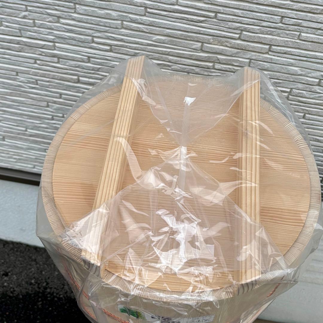 【新品】吉野白杉 木製おひつ4.5kg マルカ　めしびつ　約3升取り　お櫃 ①