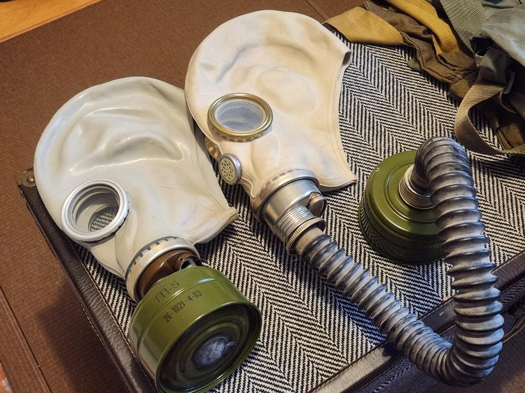ソ連 赤軍 冷戦期 GP-5 ガスマスク 2個セット（グレー） CCCP