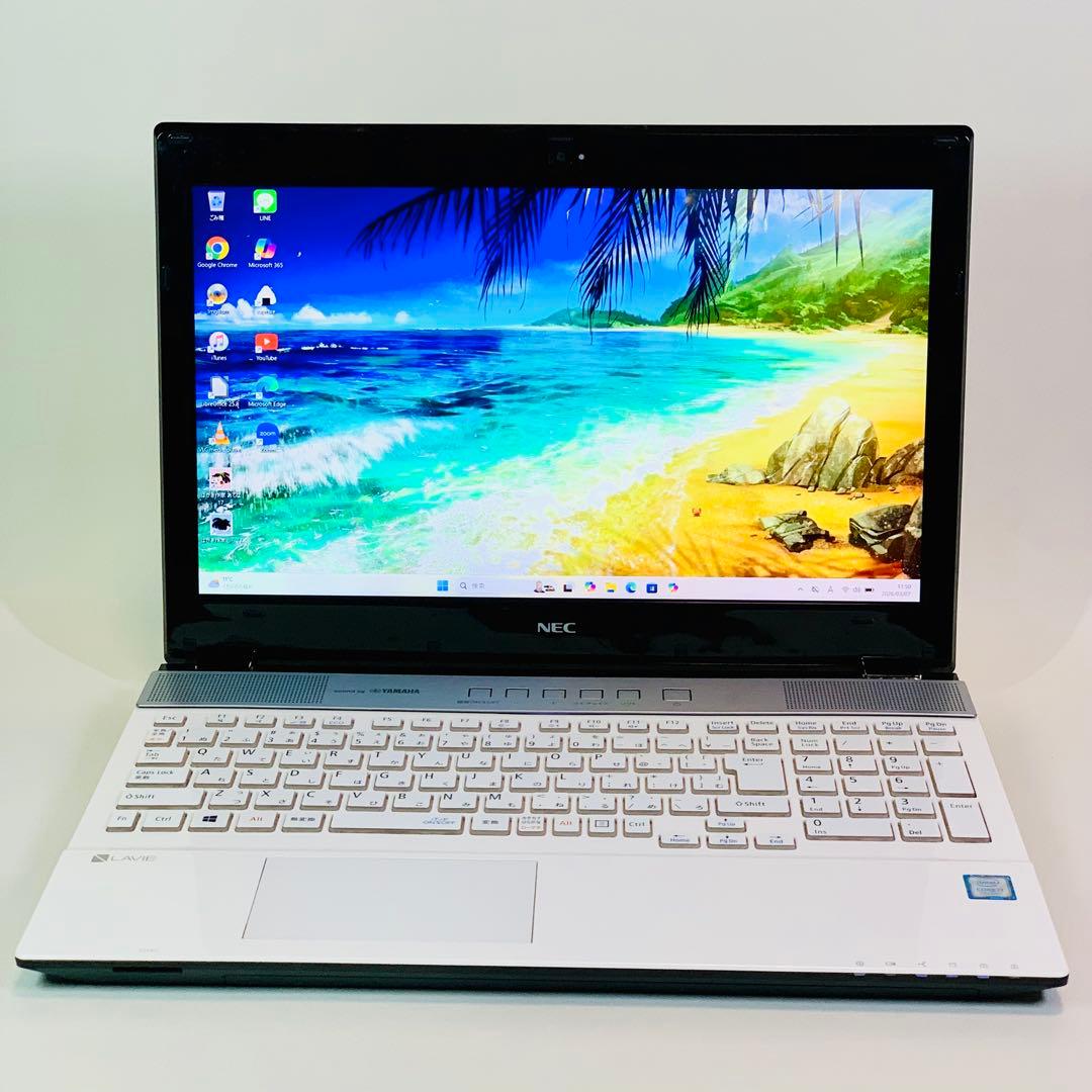 Core i7✨SSD480GB✨16GB✨カメラ✨オフィス✨白✨ノートパソコン