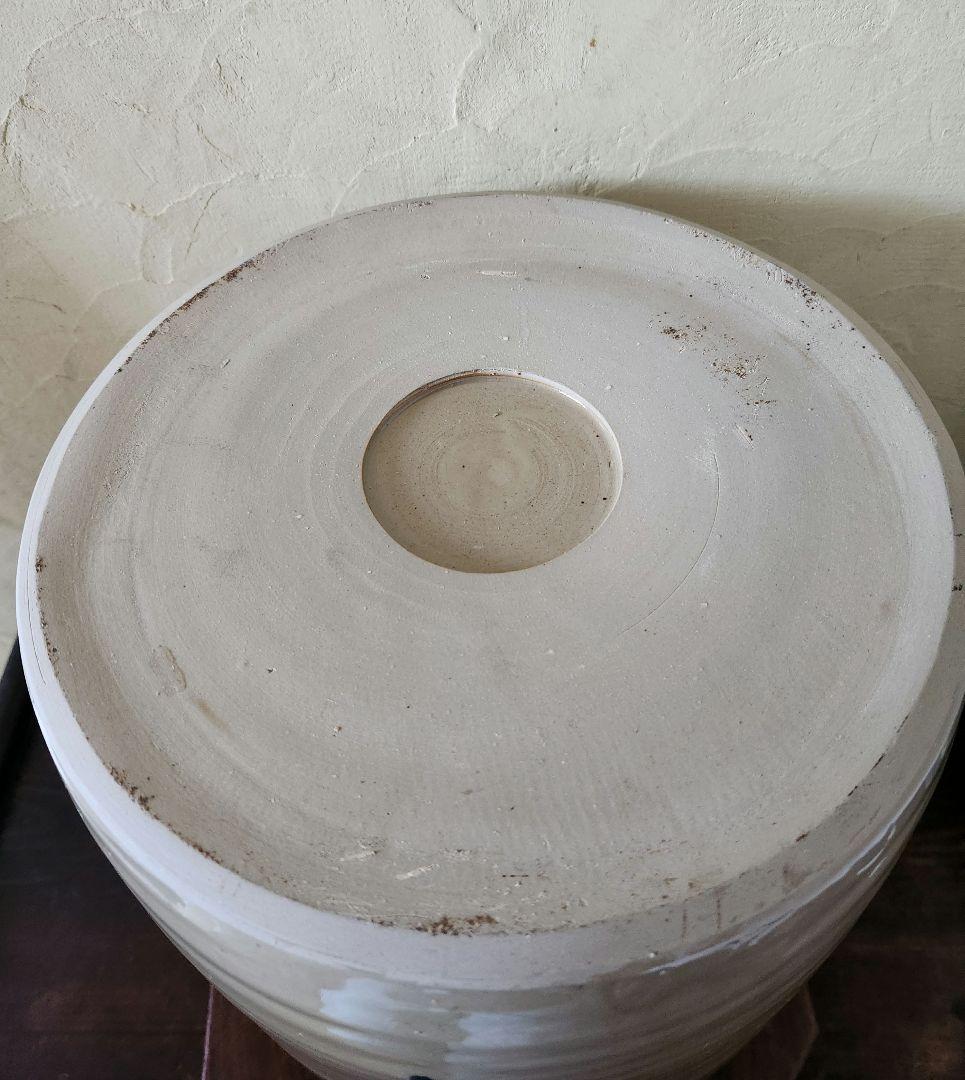 石見焼　大型　切り立ち 蓋付　甕　漬物　味噌　食品保存　米櫃　糠漬け　梅　漬物