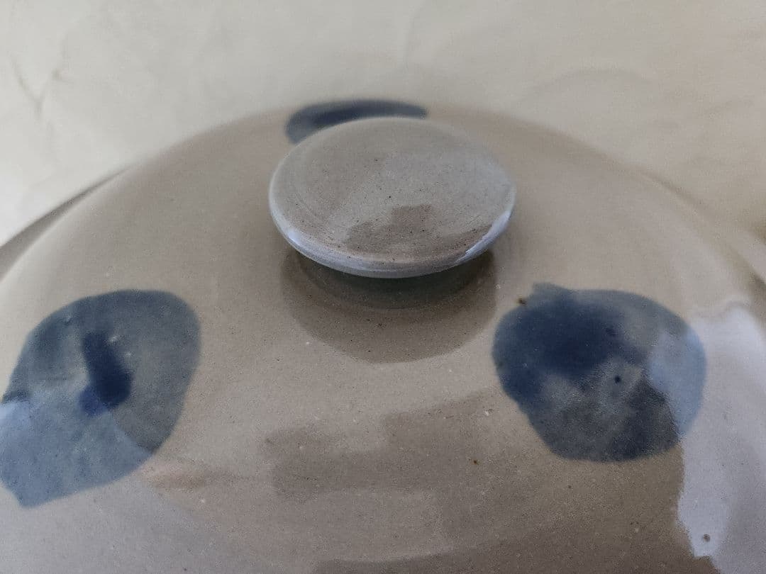 石見焼　大型　切り立ち 蓋付　甕　漬物　味噌　食品保存　米櫃　糠漬け　梅　漬物