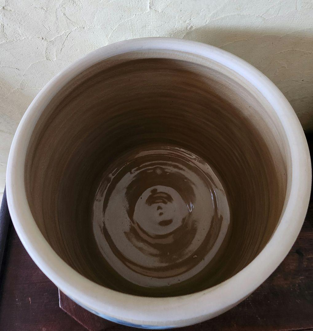 石見焼　大型　切り立ち 蓋付　甕　漬物　味噌　食品保存　米櫃　糠漬け　梅　漬物