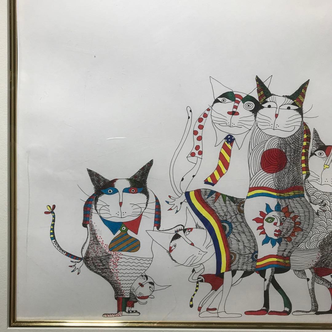 画家　鈴木信也　猫の絵