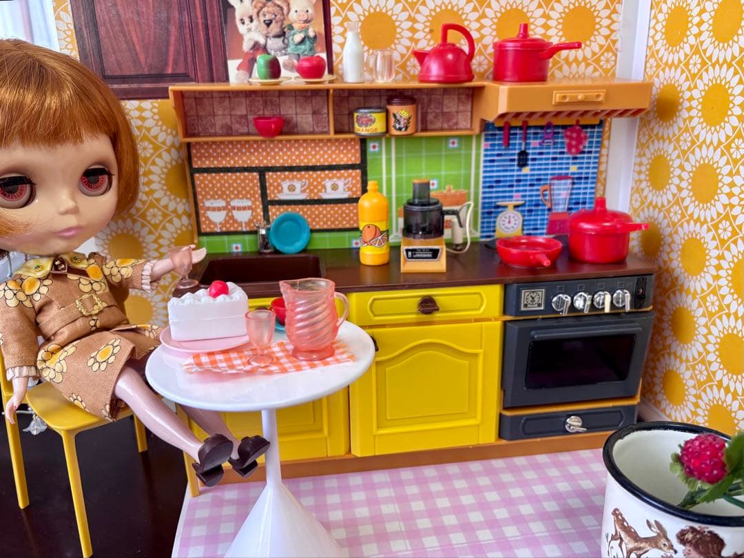 オランダ版シンディちゃん フルール キッチンセット かわいい！ドールハウス1/6