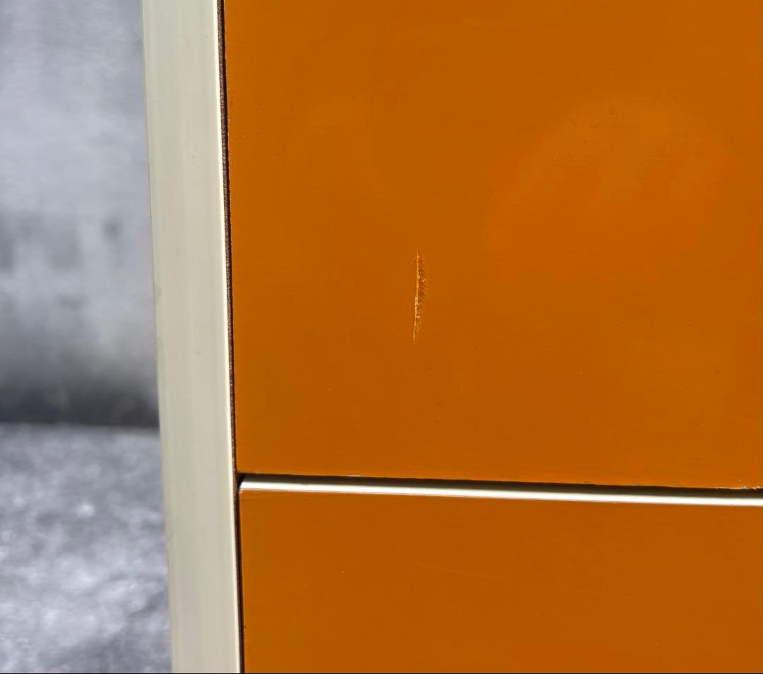 レトロポップ オレンジ 5段チェスト・ショップ什器・店舗用収納・昭和レトロ