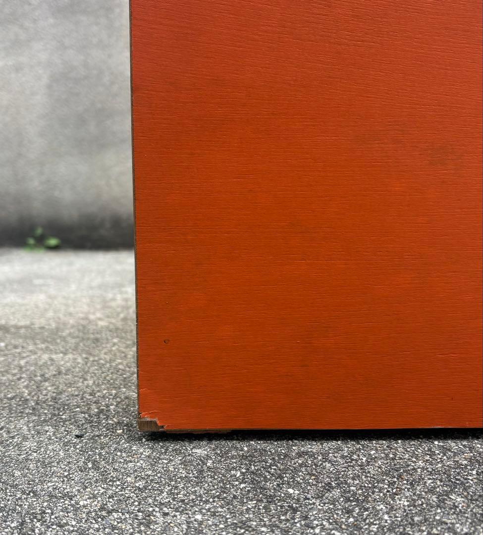 レトロポップ オレンジ 5段チェスト・ショップ什器・店舗用収納・昭和レトロ