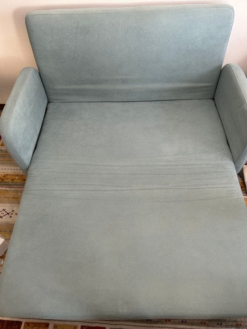 【値下げ】2人掛ソファ ソファベッド セミダブル 折りたたみ リ ローソファ