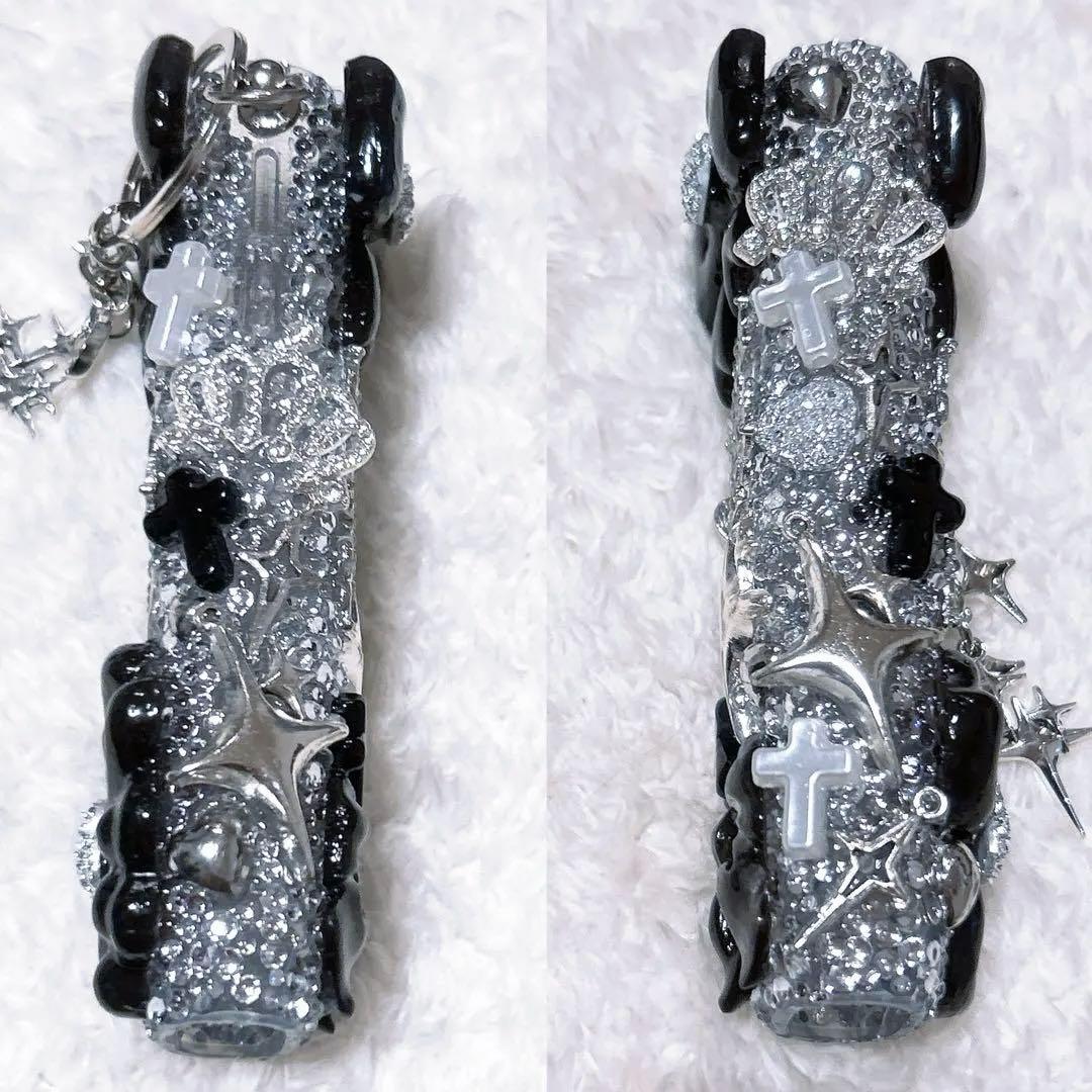 iQOS アイコス イルマiワン デコケース シルバー ブラック リボン 113