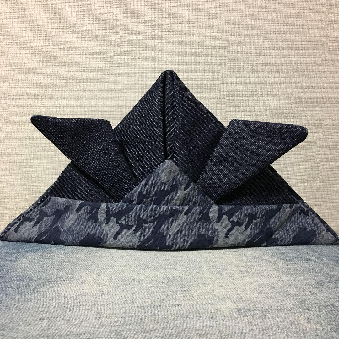 handmade☆かぶれる兜 DENIM×カモフラージュ 2019