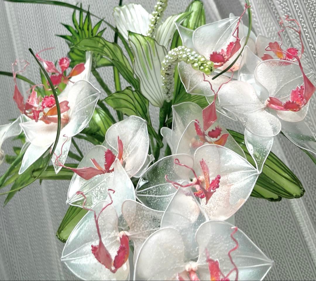 アメリカンフラワー　ディップフラワー　NO.185（胡蝶蘭・半夏生）