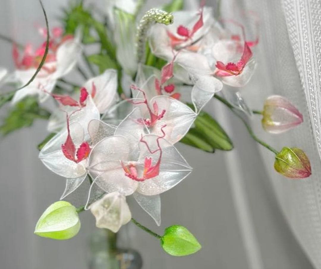 アメリカンフラワー　ディップフラワー　NO.185（胡蝶蘭・半夏生）