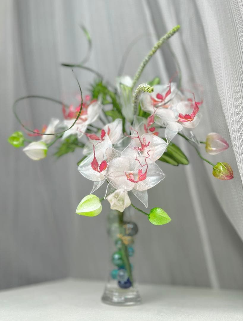 アメリカンフラワー　ディップフラワー　NO.185（胡蝶蘭・半夏生）