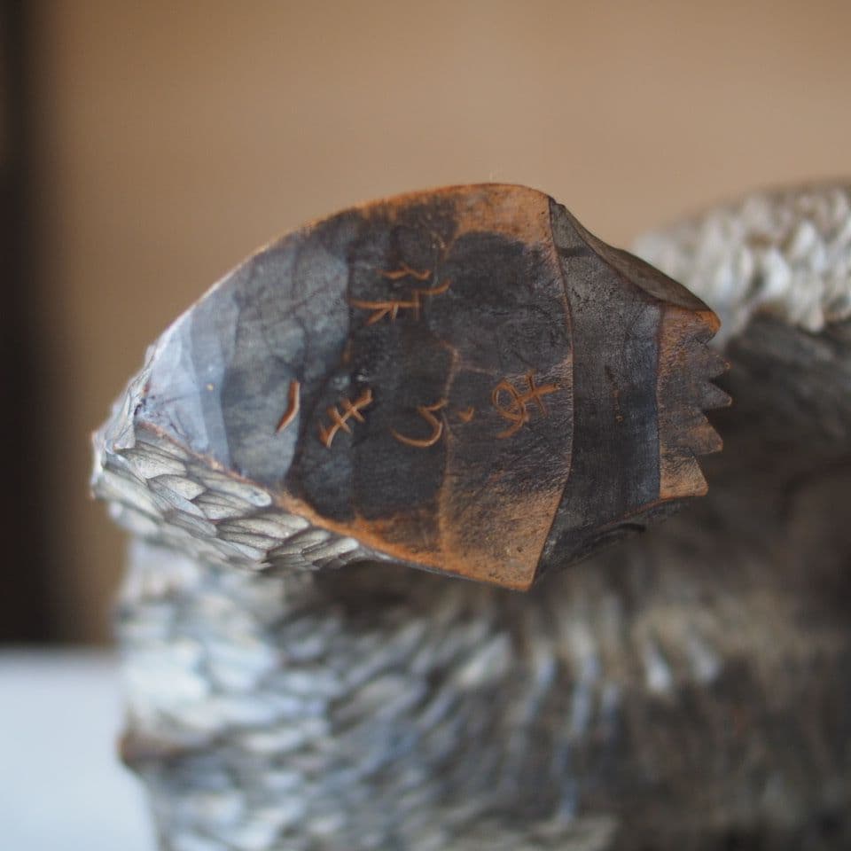 クマ彫刻 木彫 迫力の造形 古道具 古美術