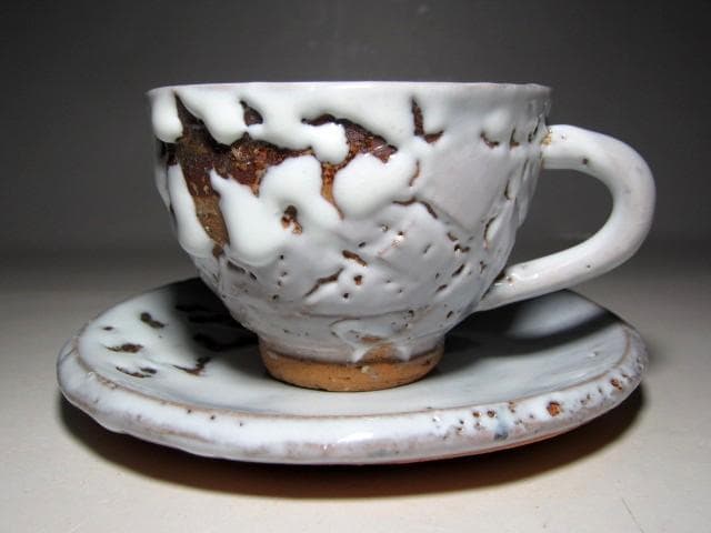 渋谷泥詩 萩焼コーヒー碗 六客組 栞付き　　　　　　　　　v285