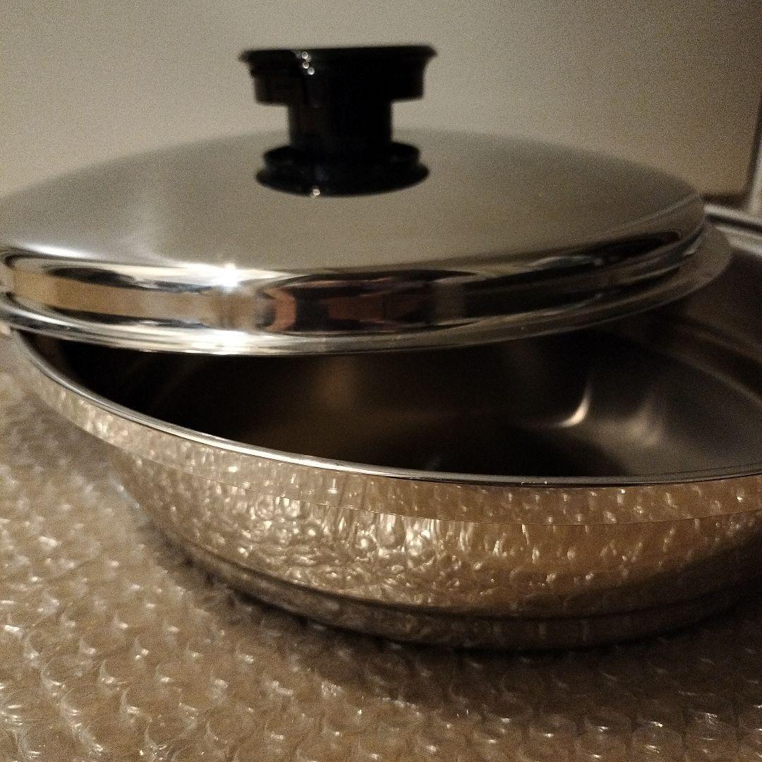 【未使用】　エレガンス　テンプトーン　高級ステンレス　両手鍋　28ｃｍ　IH対応