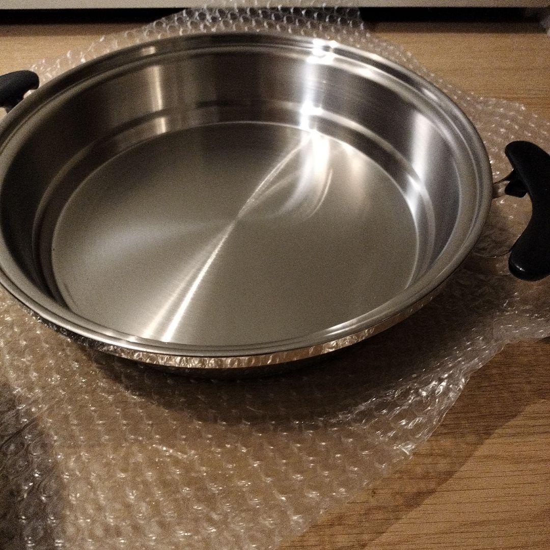 【未使用】　エレガンス　テンプトーン　高級ステンレス　両手鍋　28ｃｍ　IH対応