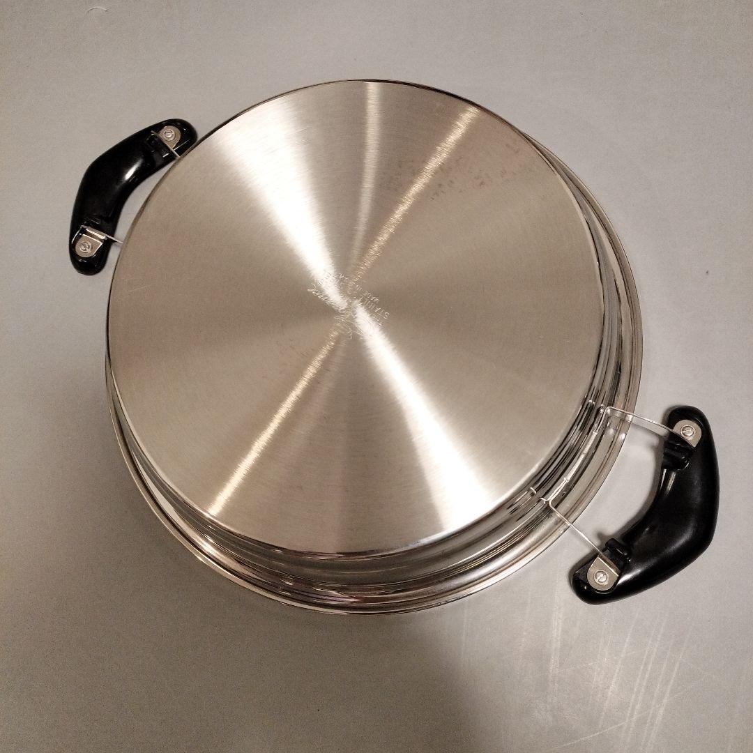 【未使用】　エレガンス　テンプトーン　高級ステンレス　両手鍋　28ｃｍ　IH対応