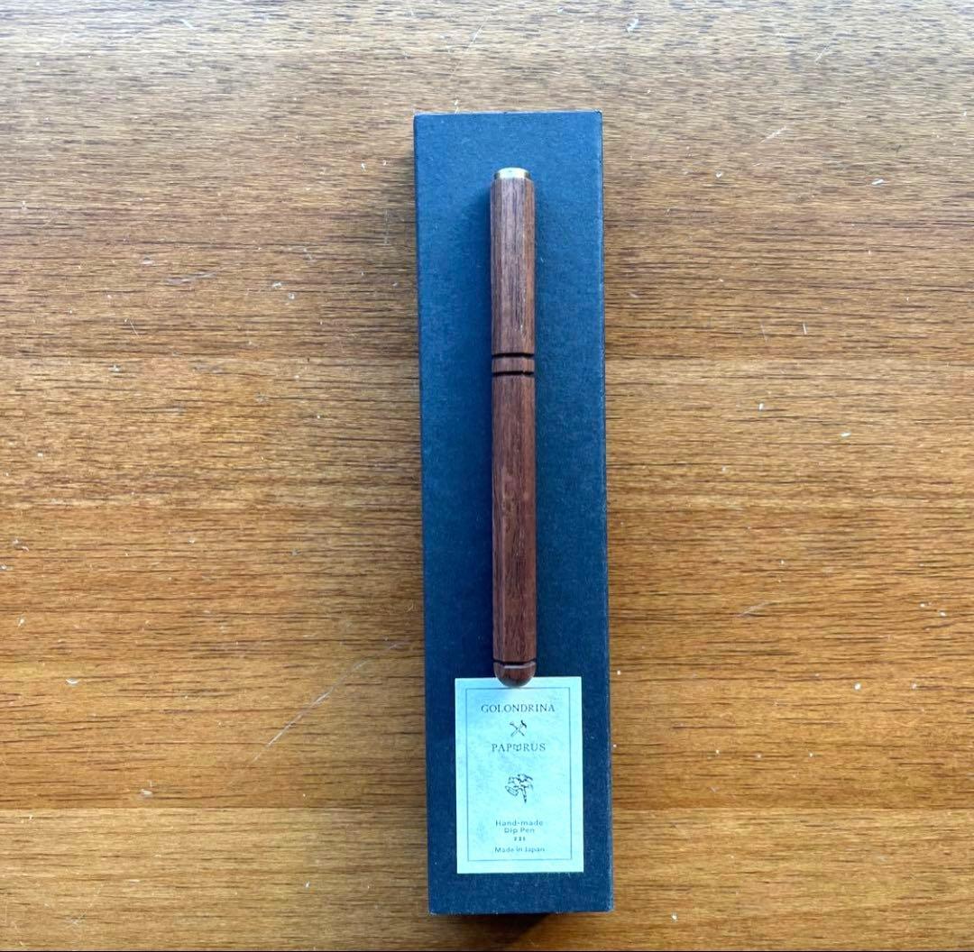 Papyrus×ゴロンドリーナWood Nib Holder 六角木製つけペン軸