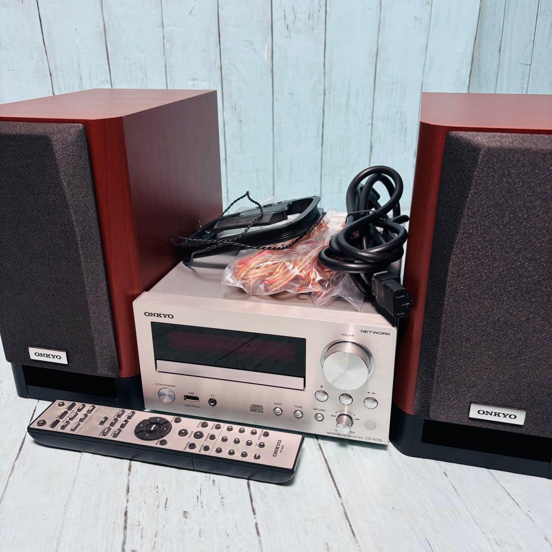 オンキョー　ONKYO CDコンポ　CR-N755 ミニコンポ　レシーバー　美品