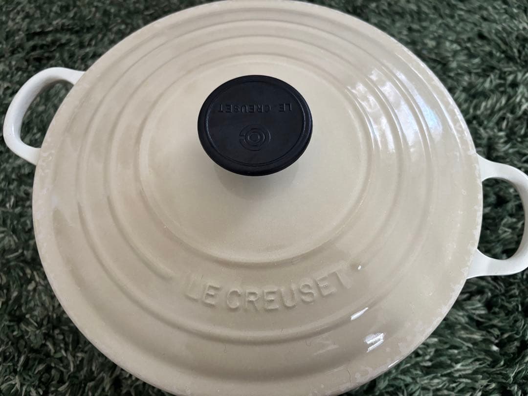 LE CREUSET ルクルーゼ　ホワイト　クリーム色　アイボリー　24cm