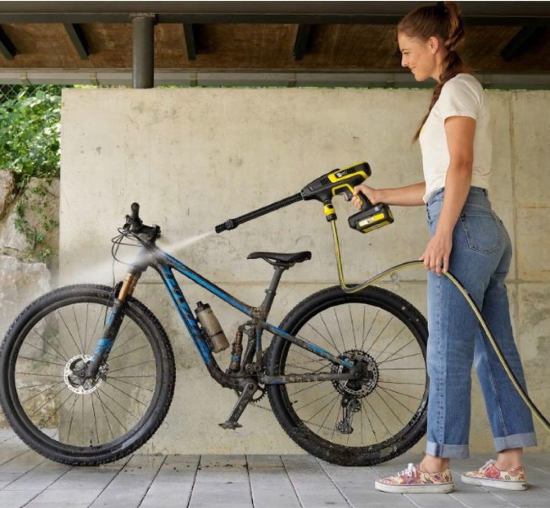 【美品】KARCHERモバイル高圧洗浄機KHB6 & 自給・水道兼用ホース3m付