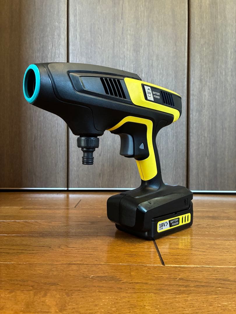 【美品】KARCHERモバイル高圧洗浄機KHB6 & 自給・水道兼用ホース3m付