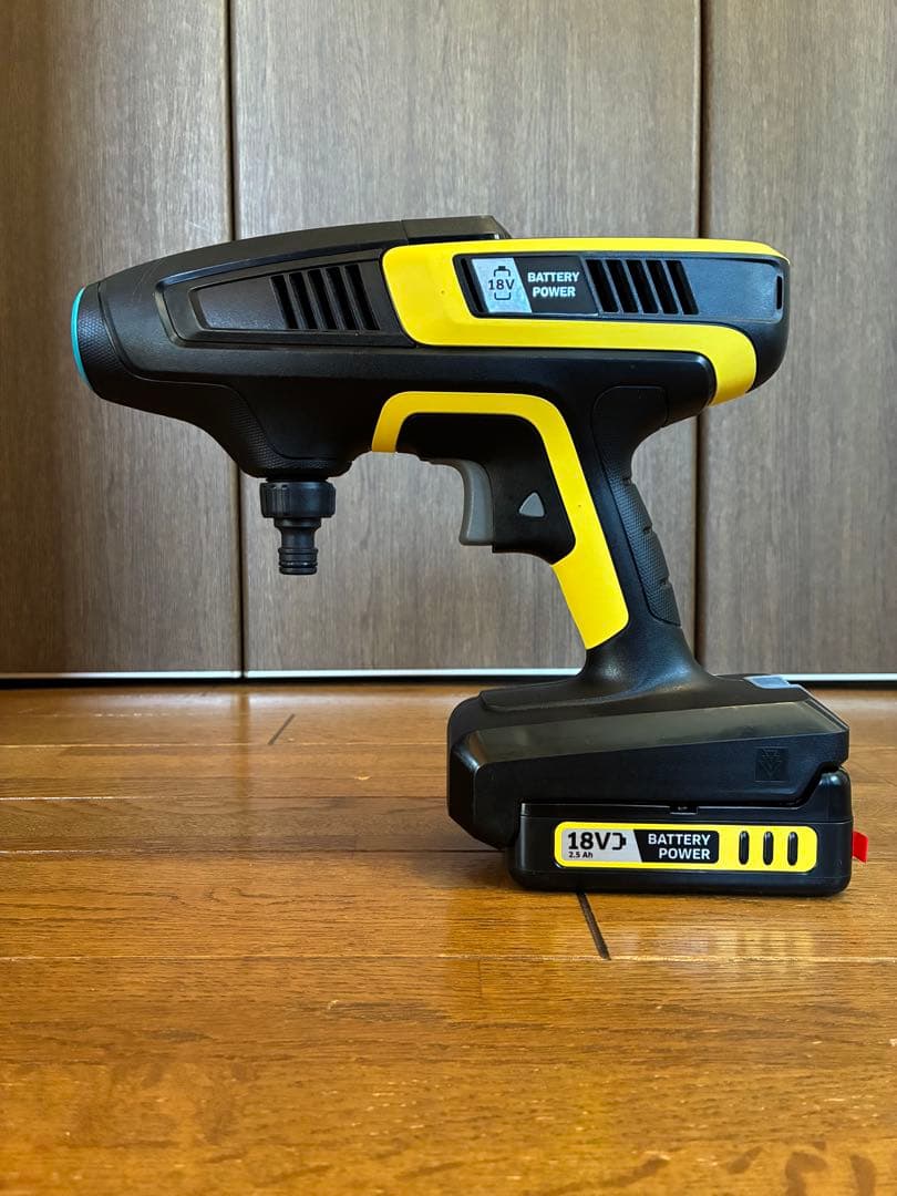 【美品】KARCHERモバイル高圧洗浄機KHB6 & 自給・水道兼用ホース3m付