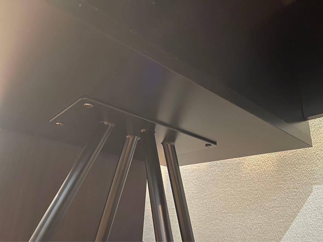 【160cm】デスク、両袖デスク、160cm、ブラウン、スチール脚、北欧